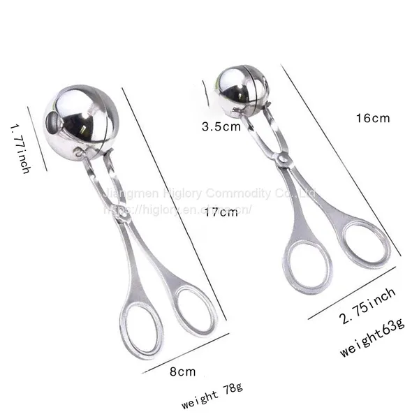 Non-Stick Stainless Steel Meat Baller Tongs Cake Pop Meatball Maker Ice Tongs Salad Tong Dough Scoop photo-5