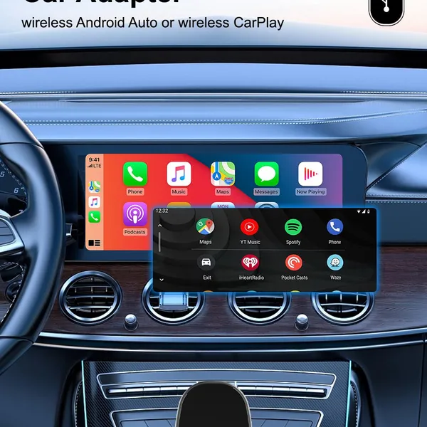 Wired to Wireless CarPlay Android Auto 2 in 1 Adapter Factory Price photo-2