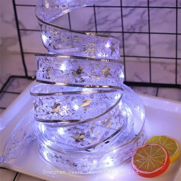 Ribbon LED String Lights - Copper Wire Battery Operated for Christmas Tree Wedding Bulk Wholesale Decorations photo-2