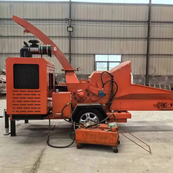 Factory Direct Large Mobile Branch Wood Chipper Garden Tree Crusher With Motor Used for Farm Construction Life-Long Maintenance photo-6