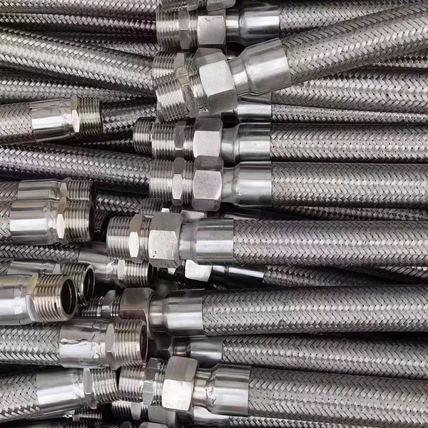 Nut-type Metal Hose, Braided Mesh Hose, Flexible Pipe Connection, Excellent Flexibility, Physical Manufacturer photo-3