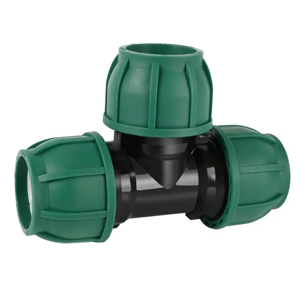 LRITEO PP Compression Fittings—aging-resistant, Quick-connect Fittings for Agricultural Irrigation Pipes; Tee Fittings; Three-way Ball Valves.
