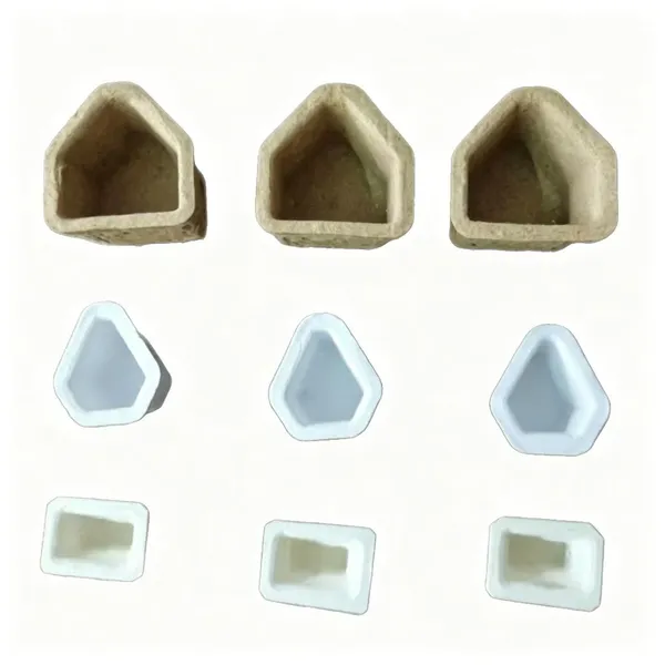 Molded Pulp End Cap Protector -recycled Fiber Plug Packaging Anti-Static Treatment for Electronics photo-4