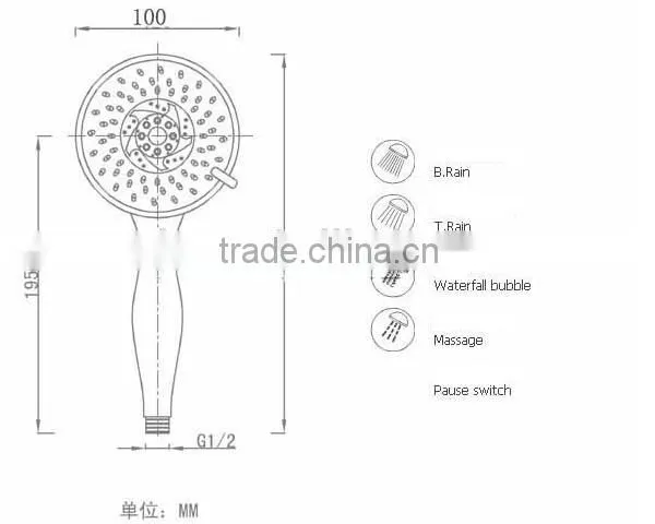 Wholesale Hand Shower ABS Shower Head Hair Salon Shower Head photo-2