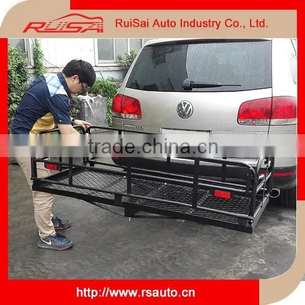 Hitch Mount Folding Cargo Carrier Basket With Waterproof Luggage Bag Quality Choice photo-6