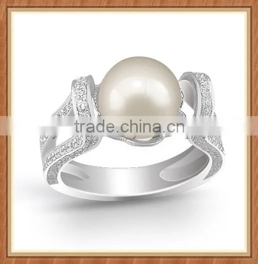 Black Pearl Rings 925 Stereling Sliver Jewelry Rings for Women Wedding Rings photo-6