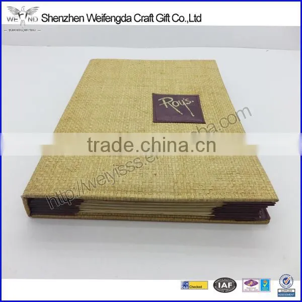 Fashion A4 PU Leather 6pages Menu Cover photo-2