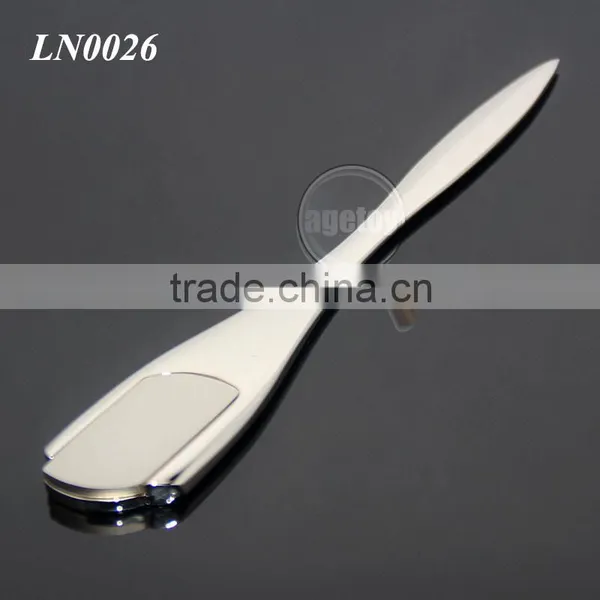 Zinc Alloy High Polished Promotional Blank Silver Color Metal Manual Letter Opener photo-5