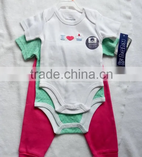 High Quality 3pcs Baby Clothes Sets Infant Clothes Sets (in Stock) photo-3
