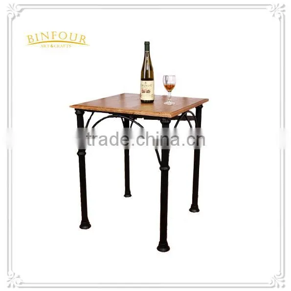 Metal Garden Outdoor Patio Furniture Set Wood Table Chairs Antique Style photo-3
