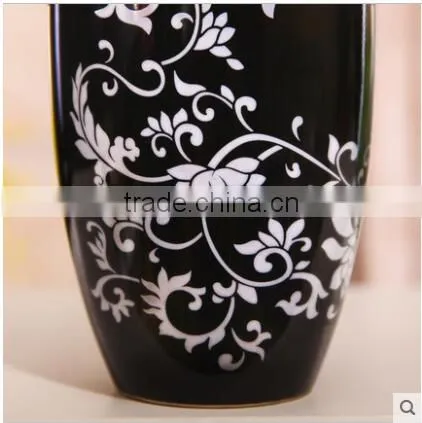 2 Pieces per Set Hand Painted Glazed Ceramic Vase Made in China Factory photo-3
