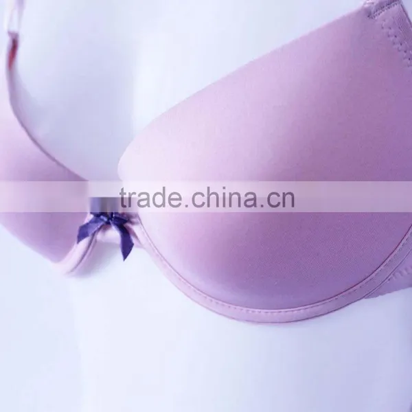 China Bra Factory Custom Basic Soft Bra Simple Design Solid Color Large Size Bra photo-2