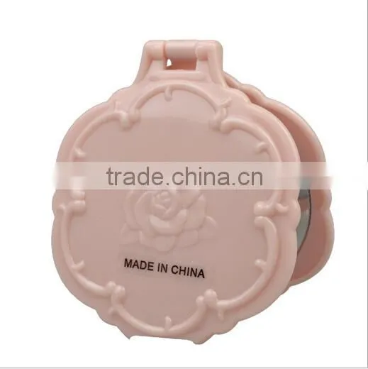 Factory Directly Rose Shape Plastic Folding Pocket Mirror photo-5