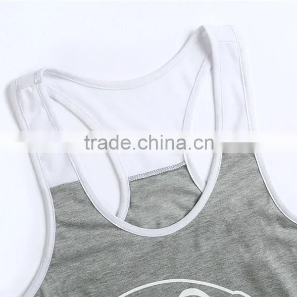 Gym Singlet / Printing Your Logo Custom Men's Gym Singlet/stringer Vest photo-3