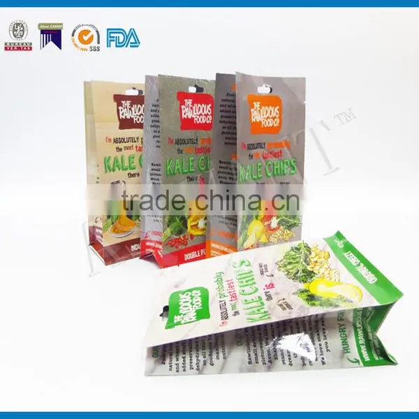 Eight-side Sealed Bag Stand up Flat Bottom Foil Inside Pouch With Colorful photo-3