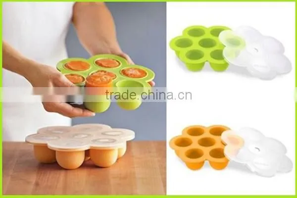 HOT Sale LFGB & FDA Approved Silicone Baby Food Storage Containers photo-2