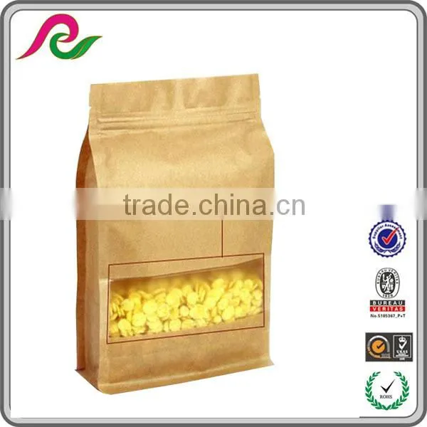Factory Price Foil Lined Kraft Paper Gusseted Pouches For Food Packaging photo-3