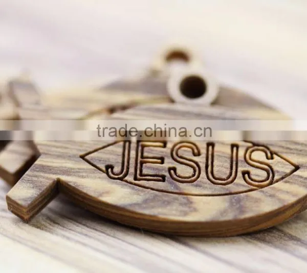 Olive Wood Jewelry St. Peter Fish Pendant photo-5