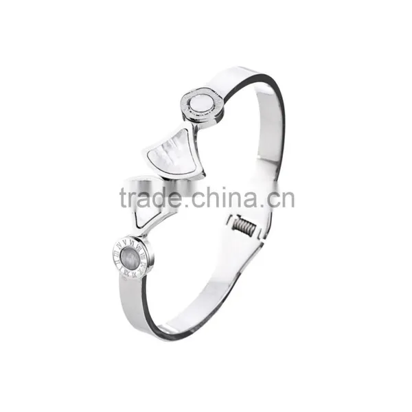 Wholesale Stainless Steel Round Roman Bumerals Bangles Jewelry Party Gift photo-5
