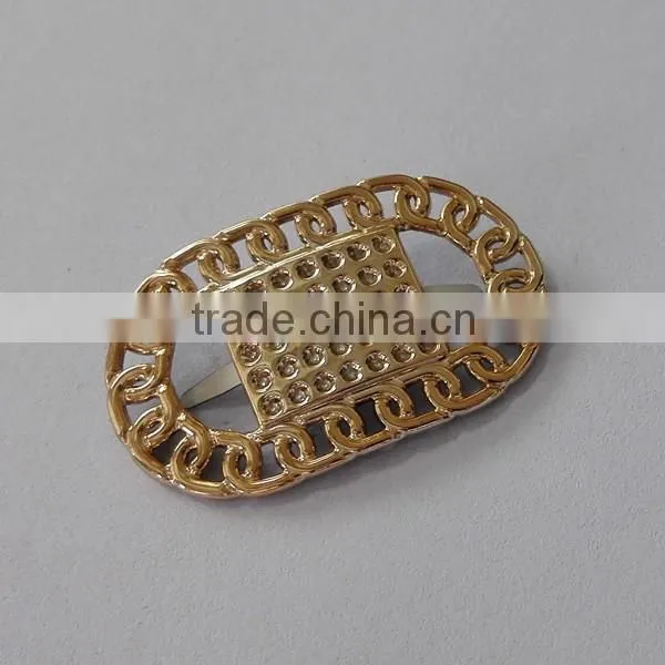 Gold Plating Plastic Shoe Decorations Accessories