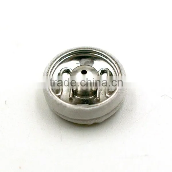 White Fabric Covered Parts Two Parts Snap Buttons photo-2