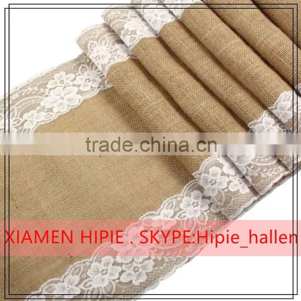3M Natural Hessian Burlap Jute Ribbon Rustic Wedding Table Runner Decors photo-4