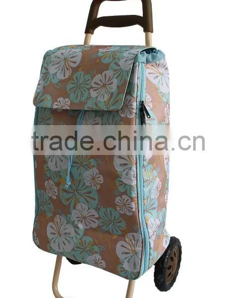 Aluminum Tube Shopping Cart With Cooler Bag