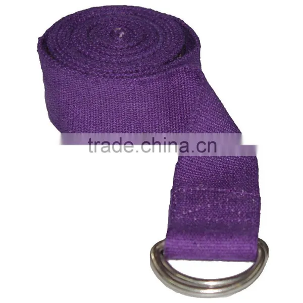 Fitness Equipment Non-toxic 100% Cotton "D" Shape Buckles Yoga Strap photo-5