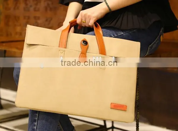 2016 China Supplier Customize 15" 17" Notebook Laptop Messenger Pouch Shoulder Case Bag Handbag For Dell Lenovo photo-2