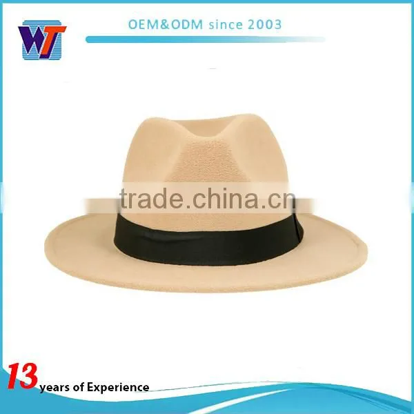 China Promotional High Quality Men's Fedora Hat Custom Logo Band photo-3