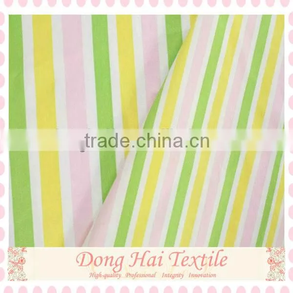 Striped pattern printed cotton fabric cut pieces