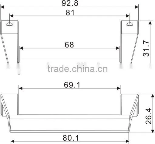 PVC Window Screen Handle Screen Window Handle 9.31.10104* Zinc Alloy Screen Window and Door Pull Handle photo-2