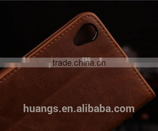 Exquisite PU Leather Pouch Stander Leather Case Flip Cover for Sony Xperia Z3 photo-5