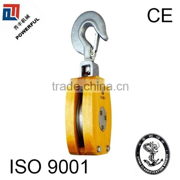 WITH SHACKLE JIS EYE TYPE TRIPLE WOODEN PULLEY photo-2