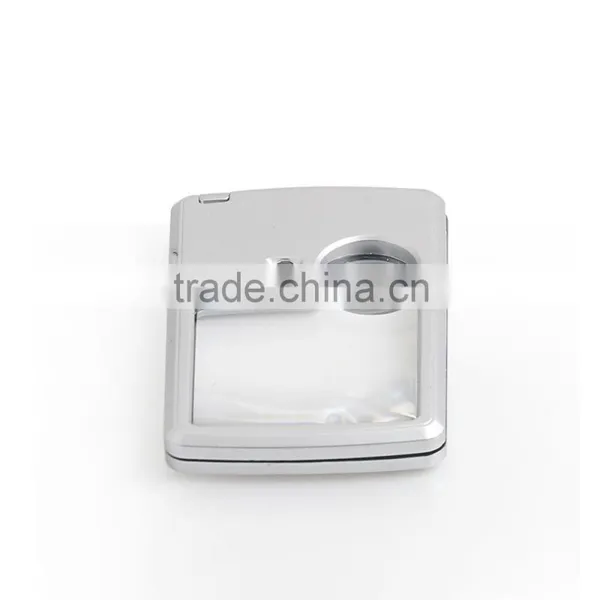 Bijia 2015 High Quality Mini Card Shape Glass Reading Magnifier 3X 6X Magnifier With Led Light photo-5