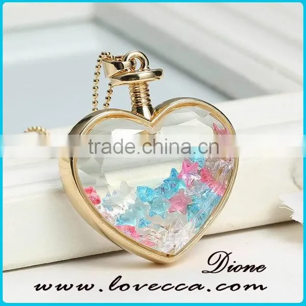Real Dry Flower Glass Locket Necklace Pendant Terrarium Necklace photo-3