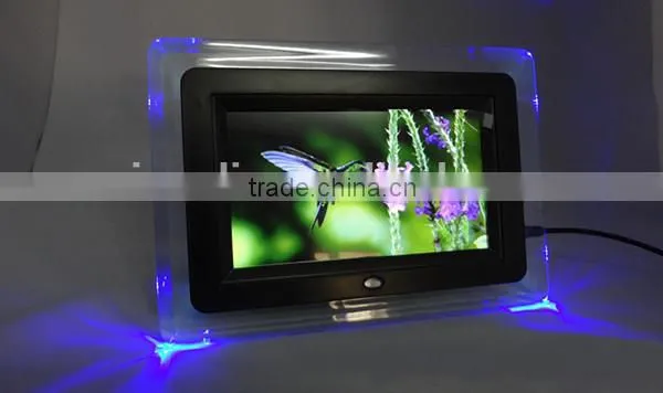 Multimedia SD Card Type Transparent Acrylic 7 Inch Lcd Photo Digital Frame photo-3