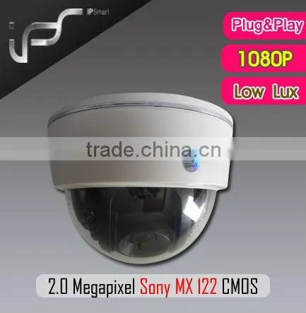 IPS Newest 1080P Sony MX 122 CMOS Sensor 15-20 IR Distance 3.6MM Fixed Lens Plastic Housing Infrared Dome Cameras IPS-HS1821L