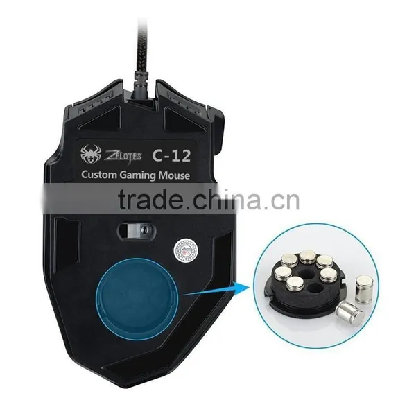 ZELOTES 12 Programmable Buttons LED Optical Professional High Precision USB Gaming Mouse photo-4