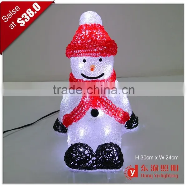 2015 New Product Custom Christmas Ornaments With Indoor Small Led Christmas Snowman for Christmas Decoration photo-3