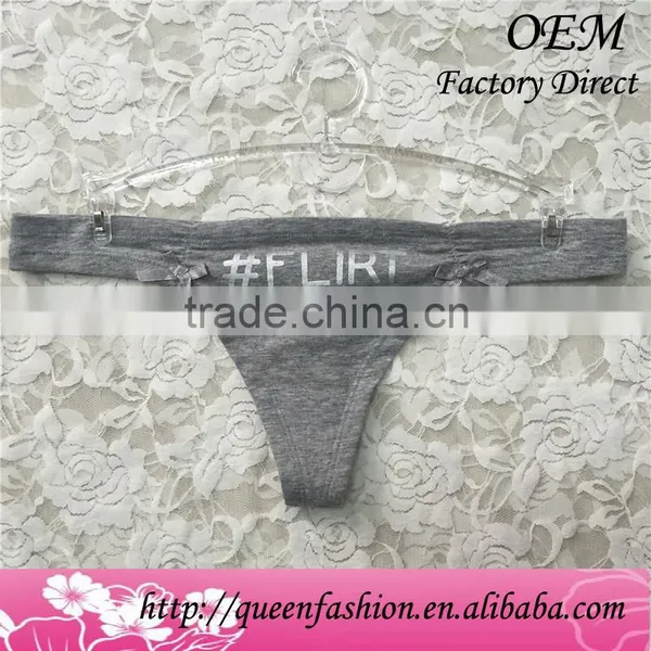 Light Pure Color Good Quality Thong Anti-Static Good Quality Woman Underwear Camouflage T-back photo-2