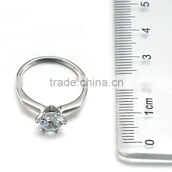 Classic Women Jewelry Silver Never Fade Diamond Stainless Steel Finger Ring photo-2