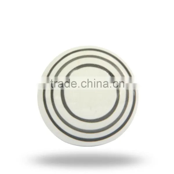 Ceramic White Knob With Green Circles photo-6
