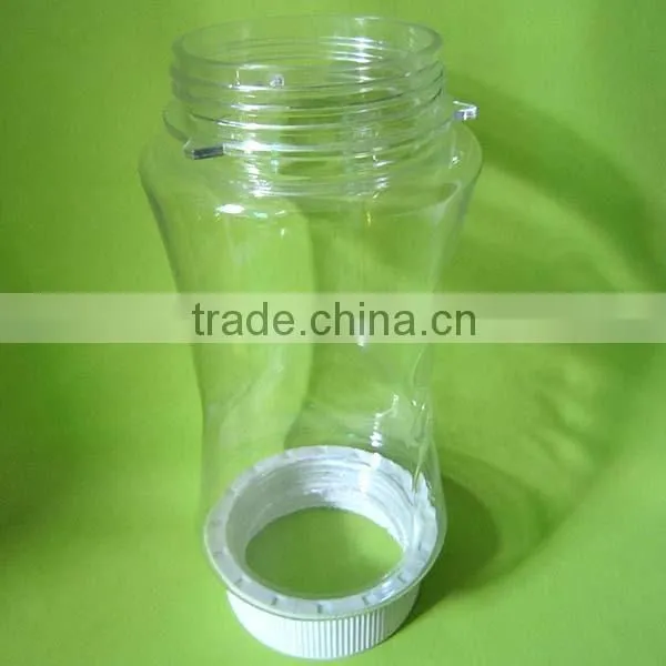 PCTG Trian BPA Free Material Fruit Beverage Plastic Juice Bottle With Twin Neck