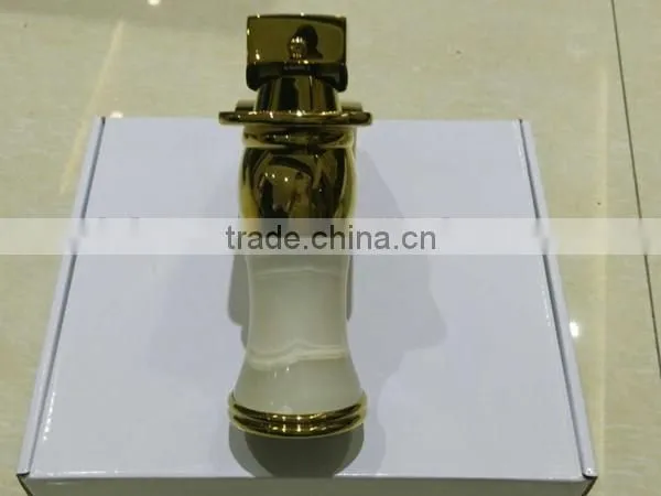 Buy Faucet New Brass Single Handle Basin Tap, Water Powered LED Waterfall Faucet photo-5