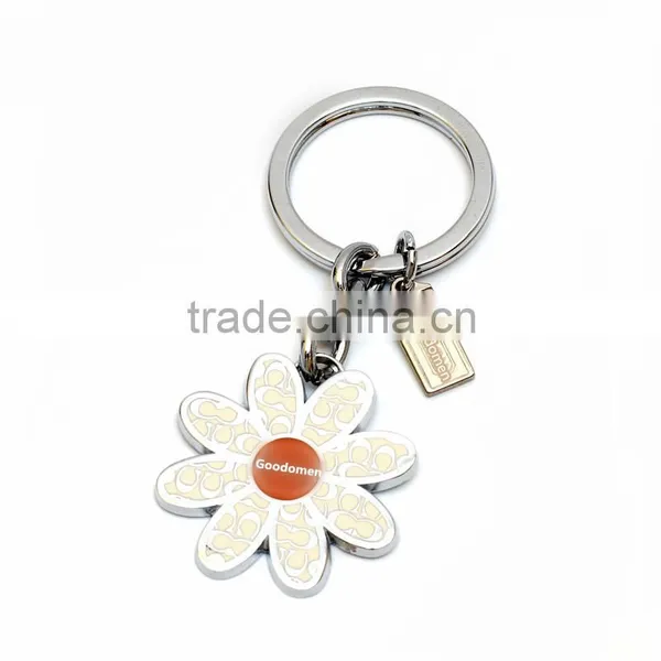 Custom Flower Shape Metal Keyring Sublimation Keychain for Gifts photo-3