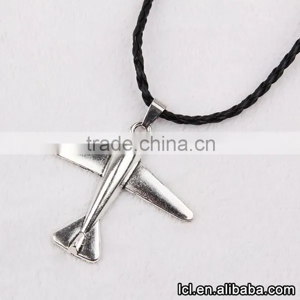 Low Price Airplane Necklace , Hot Sale Airplane Pendant Short Chain Necklace photo-3