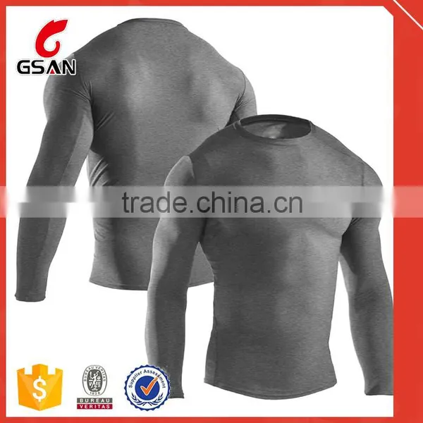 Blank Compression Shirt Mens Sport Wear Compression Tops photo-2