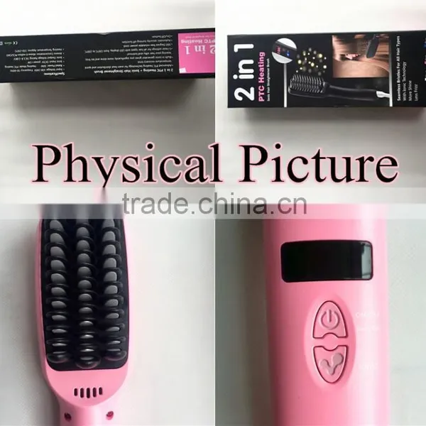 New Design Electric Hair Straightening Brush With 2 in 1 Packaging photo-4