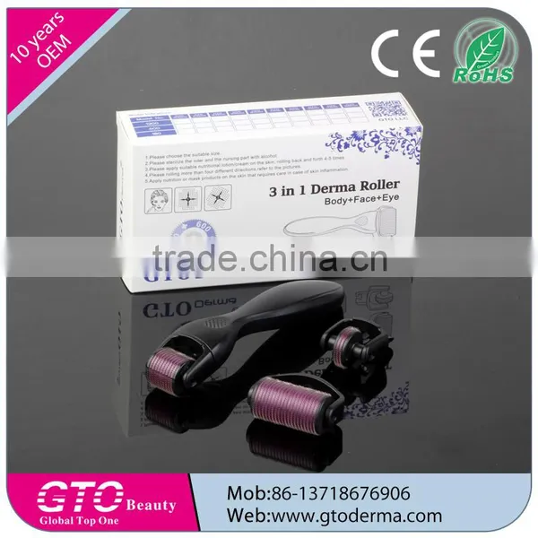 Titanium 3 in 1 Derma Roller for Face Dermaroller Manufacturer Price photo-3